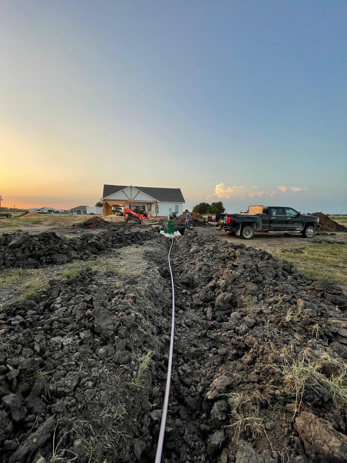 Residential septic install