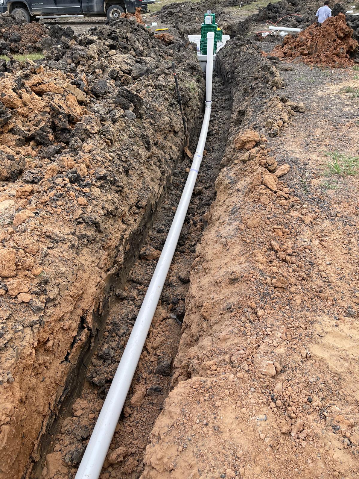 Sewer pipe installation